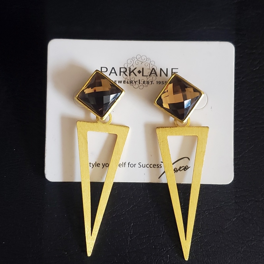 Park Lane Bronze 2‎ in 1 Convertible Long Dangle Stud Earrings New with Tags